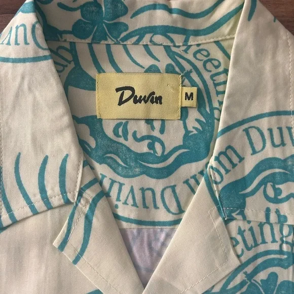 Duvin “Greetings From Duvin Beach Club” Button-Up Shirt (NWT)
